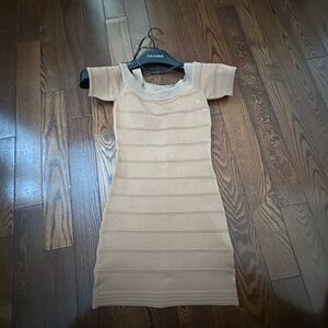 Bebe Metallic gold  dress